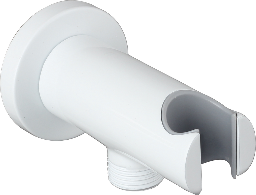 SOPORTE PARED DUCHA REDONDO BLANCO