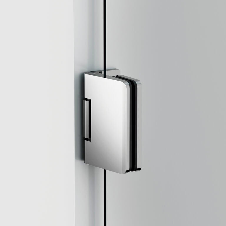 BISAGRA PARA PERFIL/PARED MODELO GLASS ACABADO CROMO.