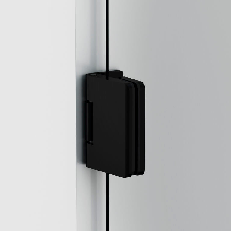 BISAGRA PARA PERFIL/PARED MODELO GLASS ACABADO NEGRO MATE. .