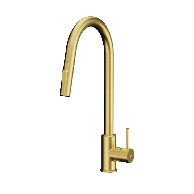 MONOMANDO COCINA EXTRAIBLE ROUND ACERO ORO