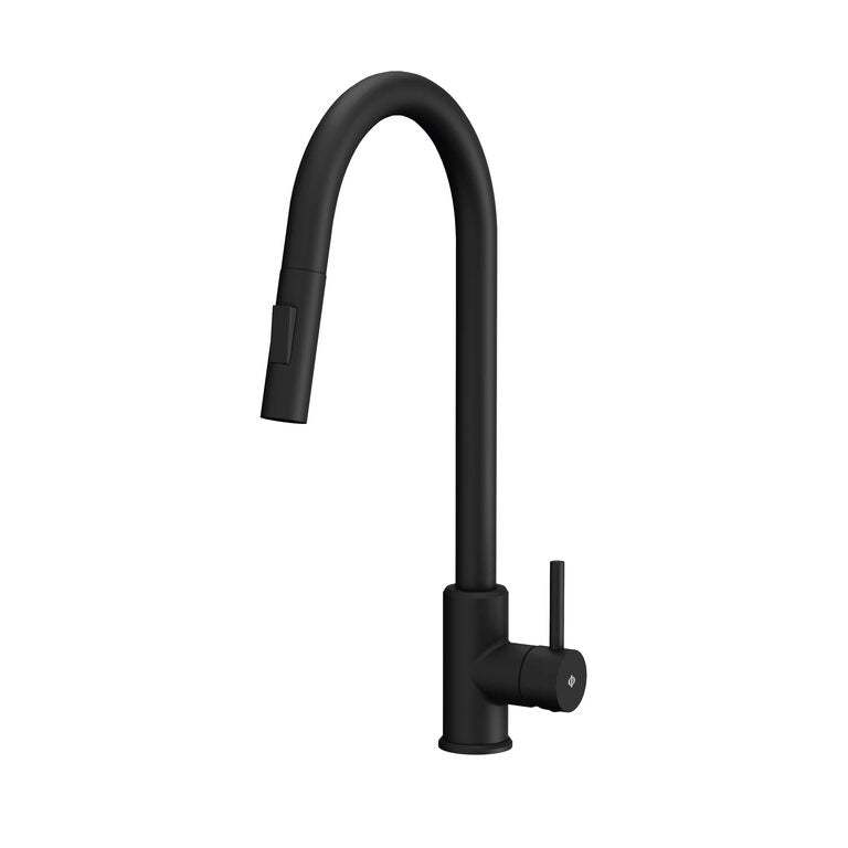 MONOMANDO COCINA EXTRAIBLE ROUND ACERO NEGRO