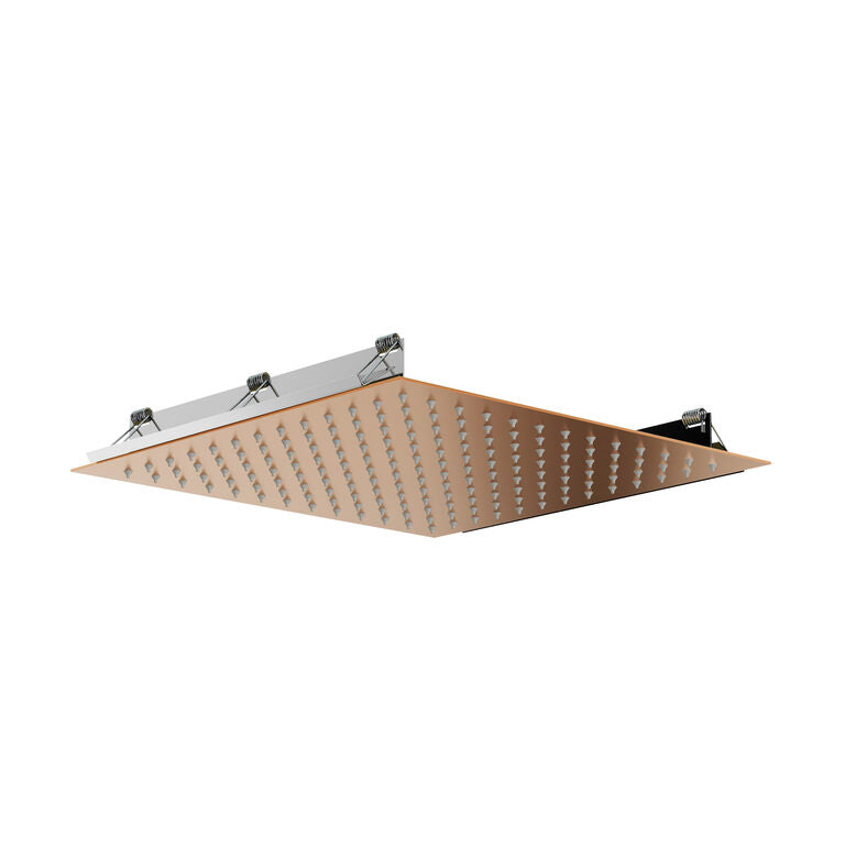 ROCIADOR EMPOTRADO TECHO CUADRADO 30x30cm COBRE
