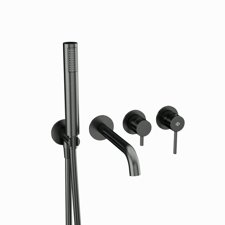 CONJUNTO EMPOTRADO BAÑERA SIRIO TITANIO C/KIT