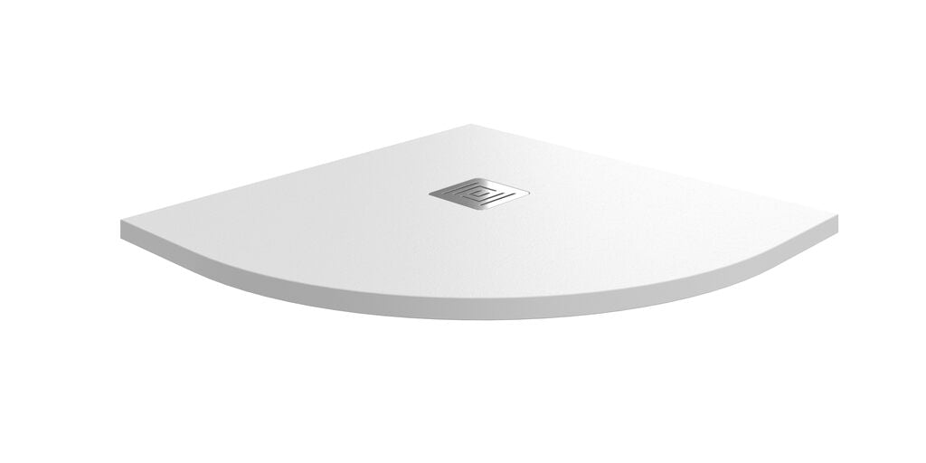 PLATO ARDESIA 80X80 SEMICIRCULAR BLANCO