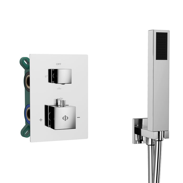 CONJUNTO EMPOTRAR 2/3 FUN. TERMOSTATICO ORION CROMO