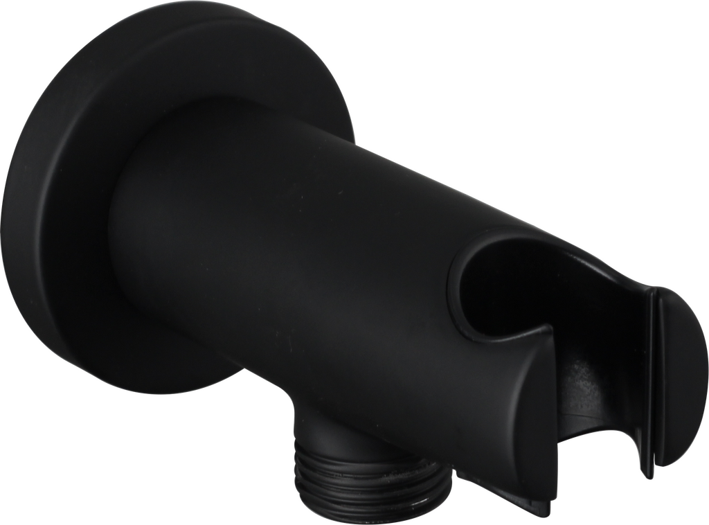 SOPORTE PARED DUCHA REDONDO NEGRO