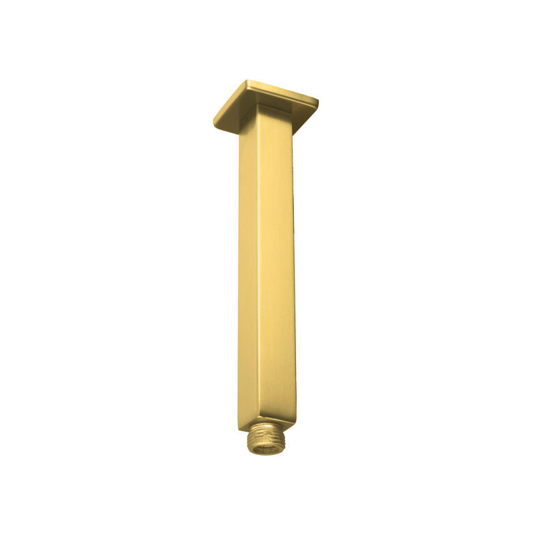 BRAZO DUCHA CUADRADA A TECHO ORO