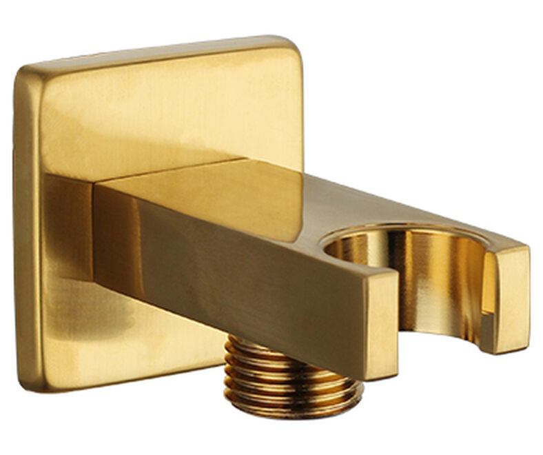 SOPORTE PARED DUCHA CUADRADO ORO