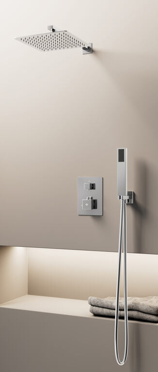 CONJ. EMPOTR. TERMOSTÁTICO ORION CR + ROCIADOR PARED