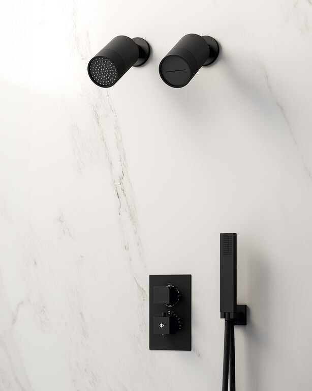 CONJ. EMPOTR. TERMOSTÁTICO ORION NG + DOBLE ROCIADOR (LLUVIA+CASCADA)