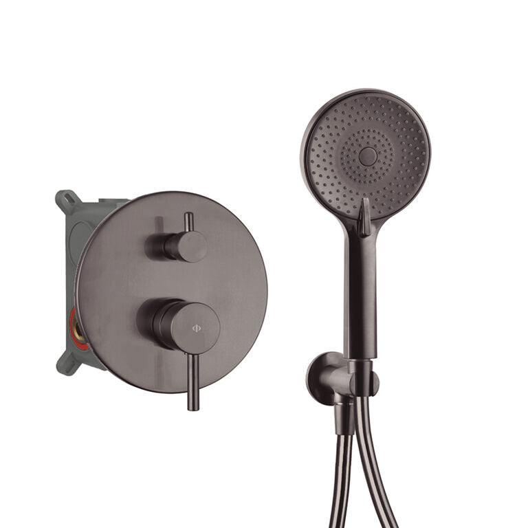 CONJUNTO EMPOTRAR 2 FUN. MONOMANDO SIRIO TITANIO