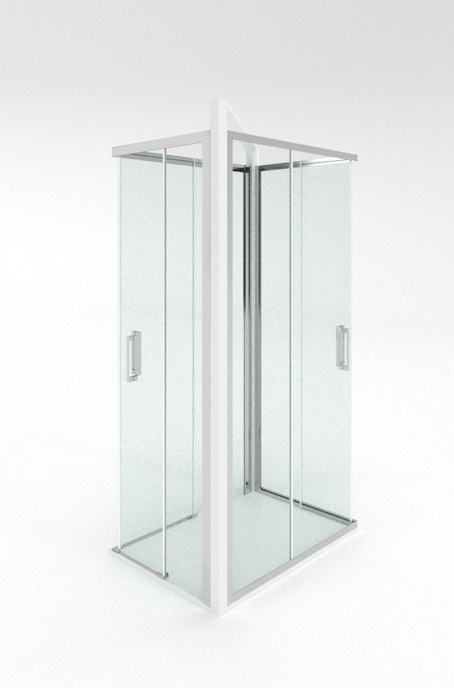EXPOSITOR GME 2 MAMPARAS  NEGRO/GRIS 95x95x2500